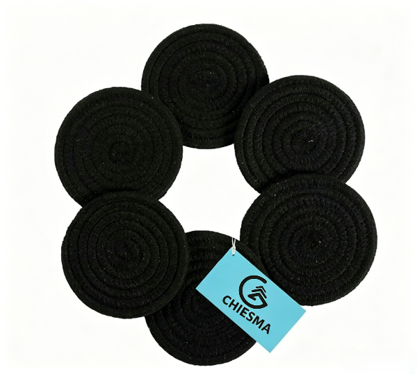 CHIESMA Waterproof Heat Resistant Non-Paper Coasters Non-Slip Table Protection for Coffee Mugs Wine Glasses Beer Cups