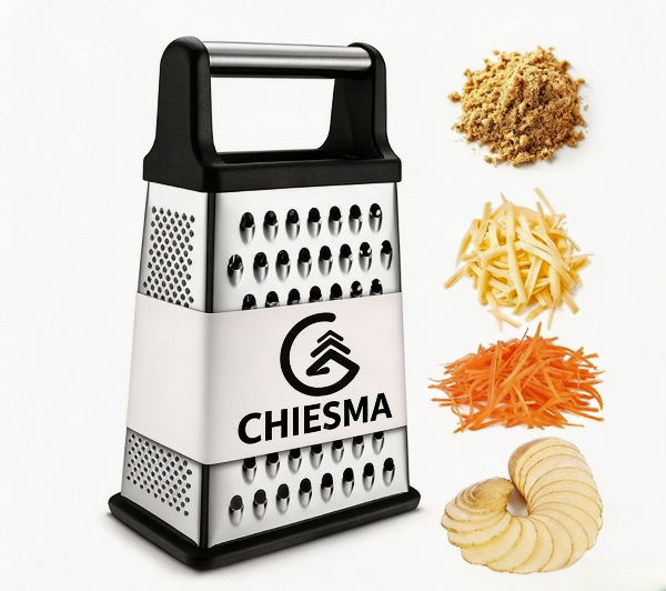 CHIESMA Stainless Steel Kitchen Graters Sharp Blades with Handle for Cheese Vegetables Garlic Ginger Chocolate Zesting