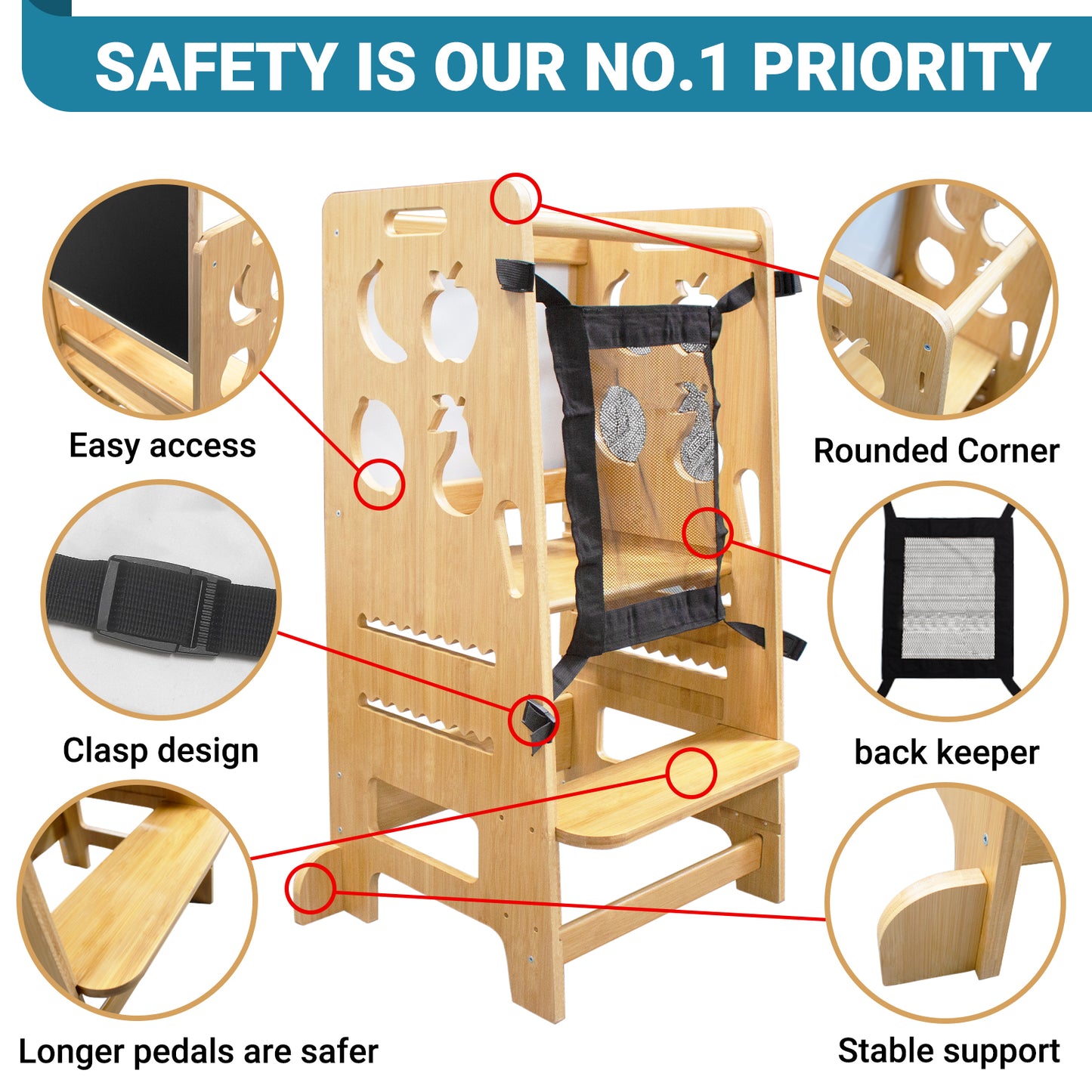 CHIESMA Adjustable Height Learning Tower