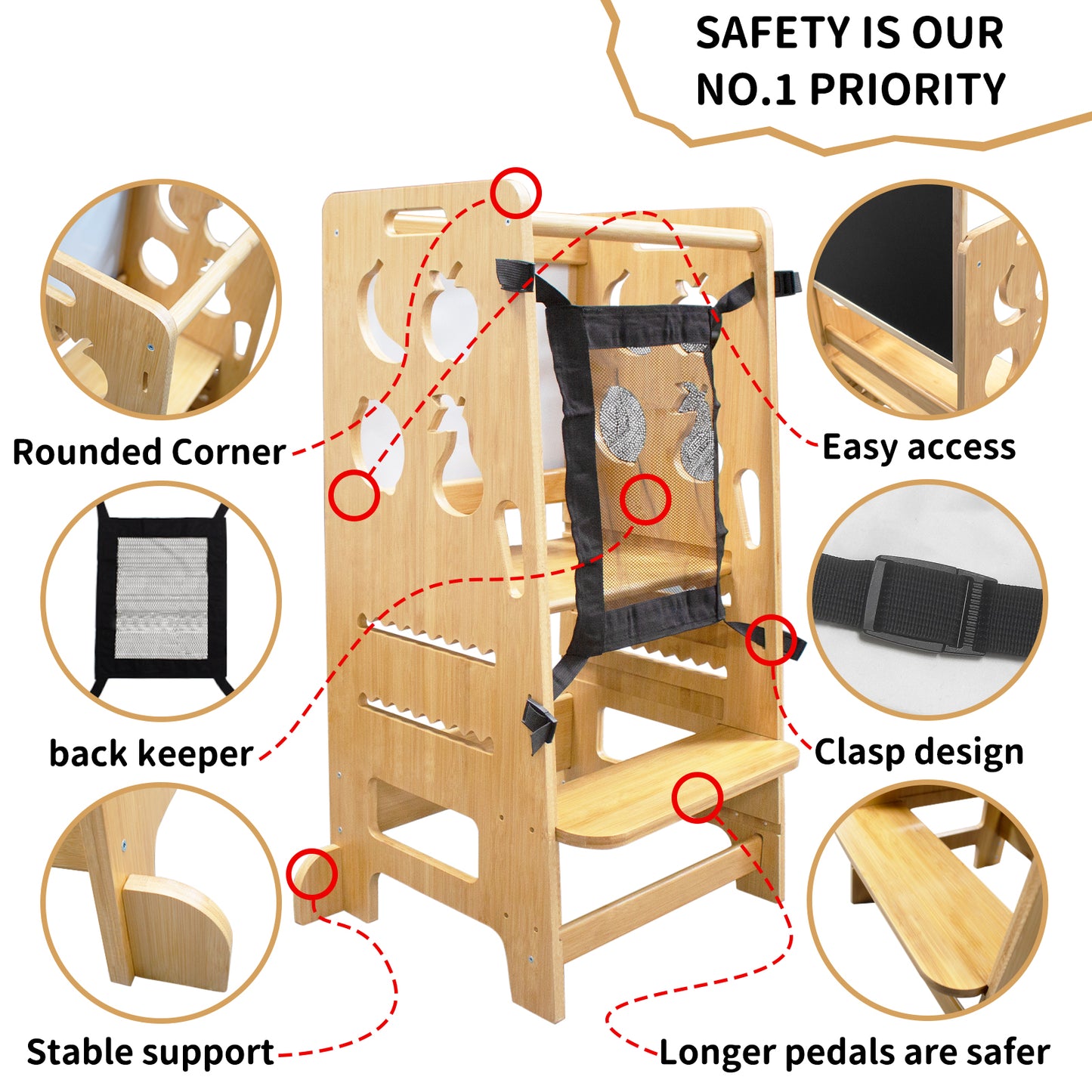 CHIESMA Adjustable Height Learning Tower