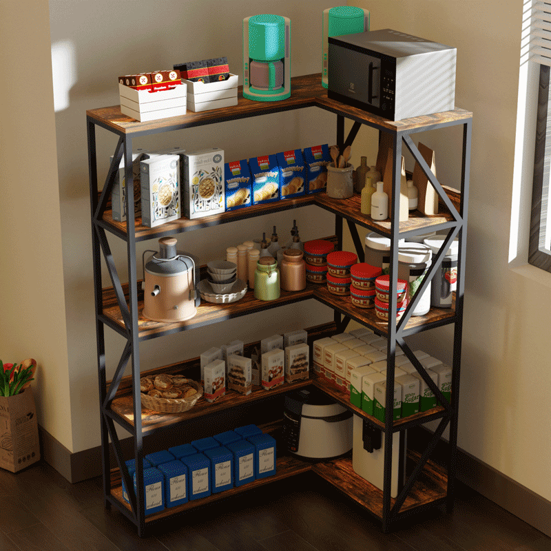 CHIESMA Corner Bookshelf with Grow Lights – Plant Stand & Shelves for Indoor Plants