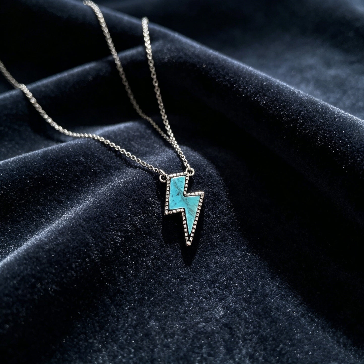 Turquoise Lightning Lendant Necklace