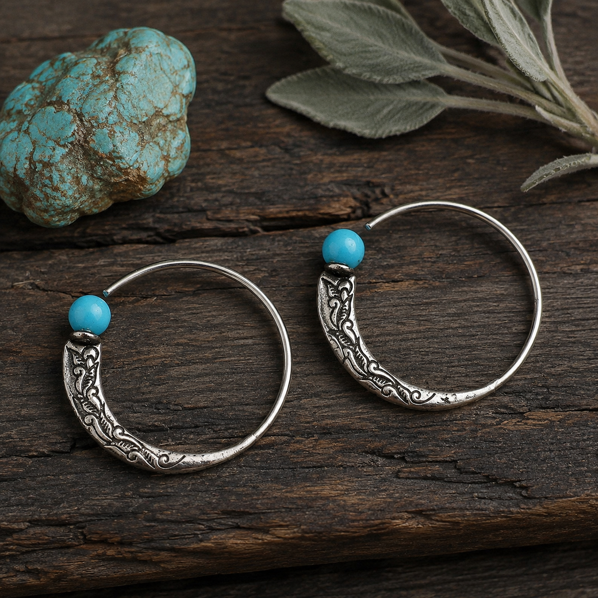 Punk-style Turquoise Earrings