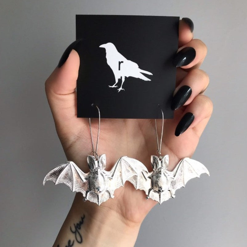 Retro Large Bat-Shaped Earrings