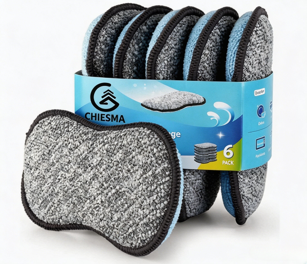 CHIESMA Non-Scratch Heavy Duty Scrubbing Pads Safe for Dishes Counters Non-Stick Pans Cookware Bathroom Tiles