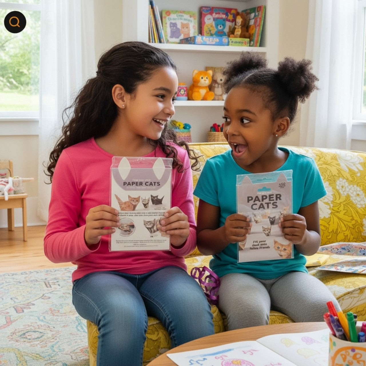 DIY Origami Paper Cats Kit | 50 Sheets Cute Animal Craft for Adults & Kids