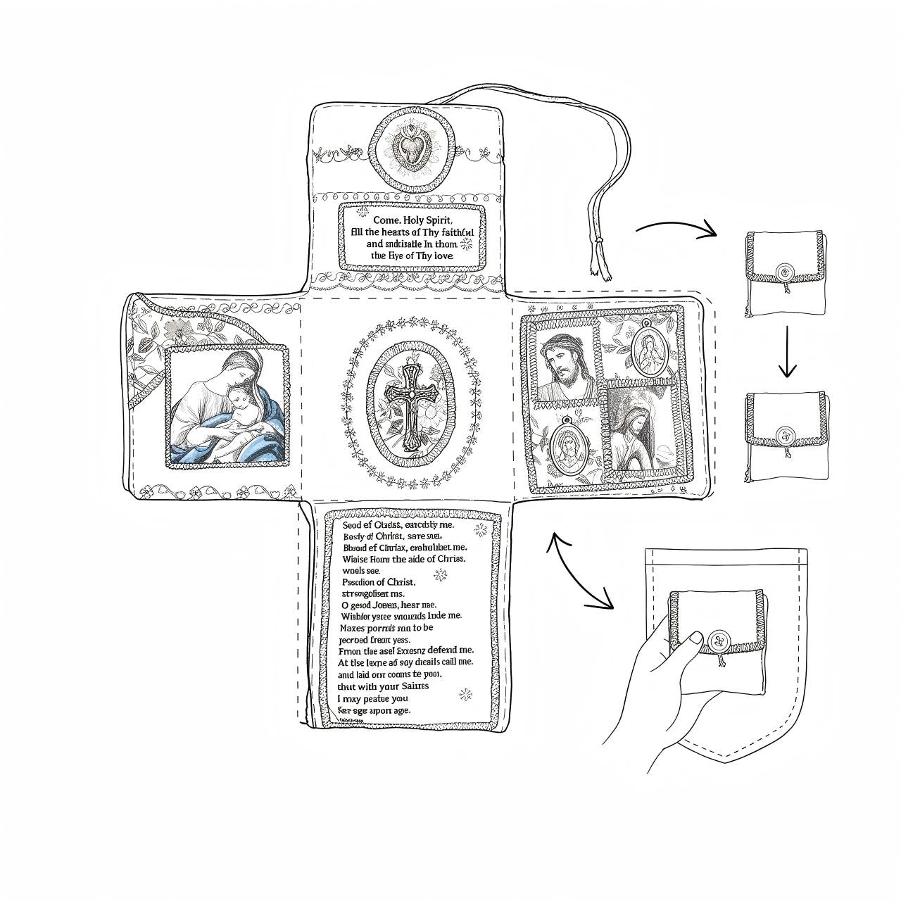 2-Pack Travel Pocket Shrines – Handmade Christian Altar Set