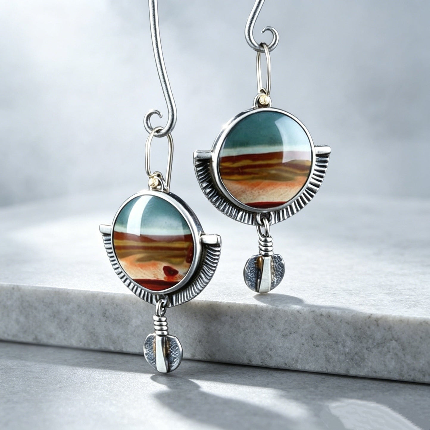 National Style Lustrous Earrings