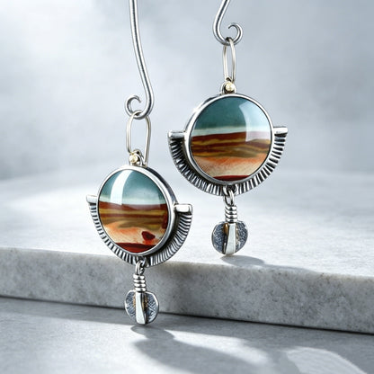 National Style Lustrous Earrings