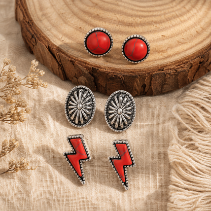 Bohemian Earrings Set of Three