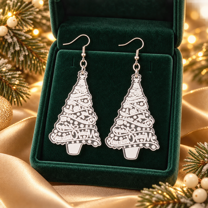 Transparent Acrylic Christmas Tree Earrings