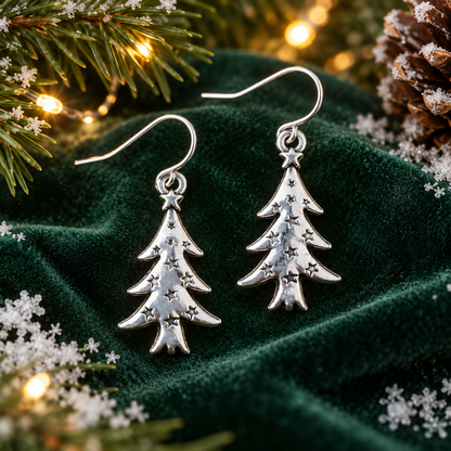 Exquisite and Simple Christmas Tree Earrings