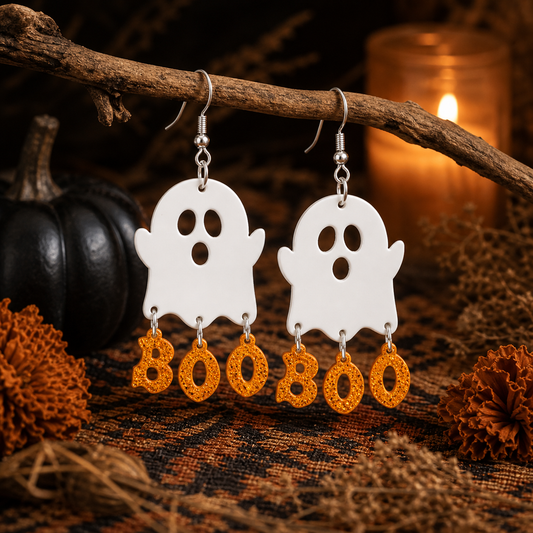 Halloween Ghost Sequin Earrings