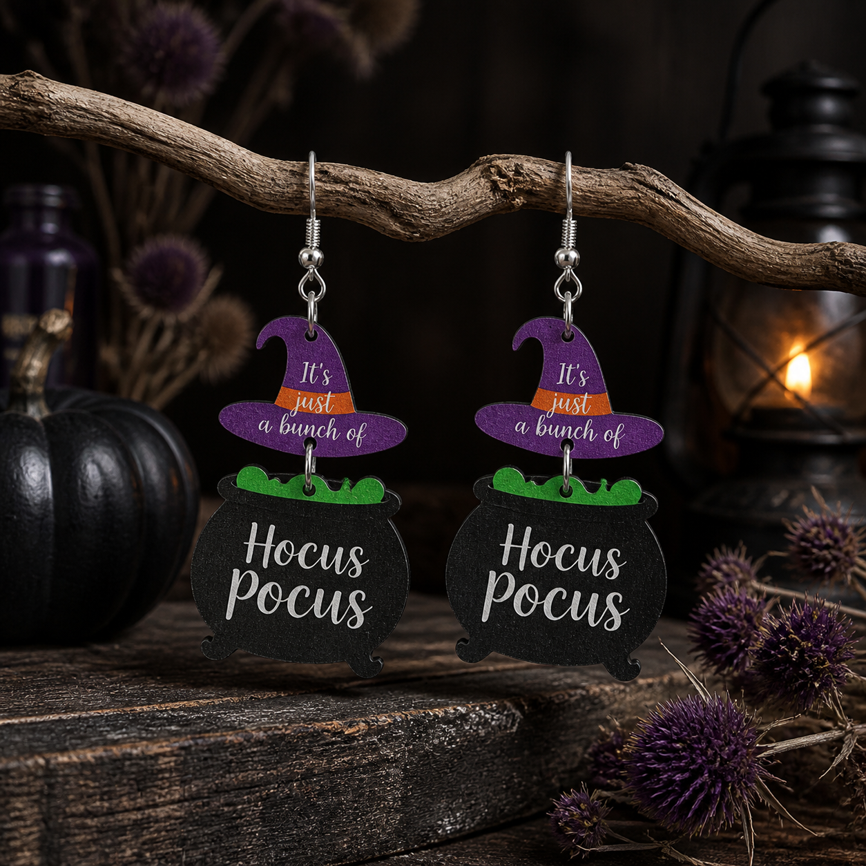 Halloween Party Witch's Poisonous Charm Earrings