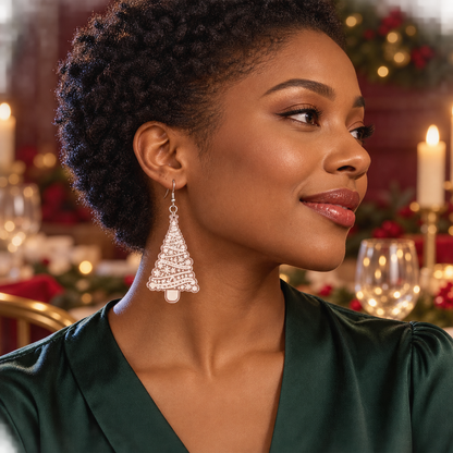 Transparent Acrylic Christmas Tree Earrings