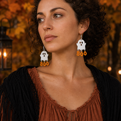 Halloween Ghost Sequin Earrings