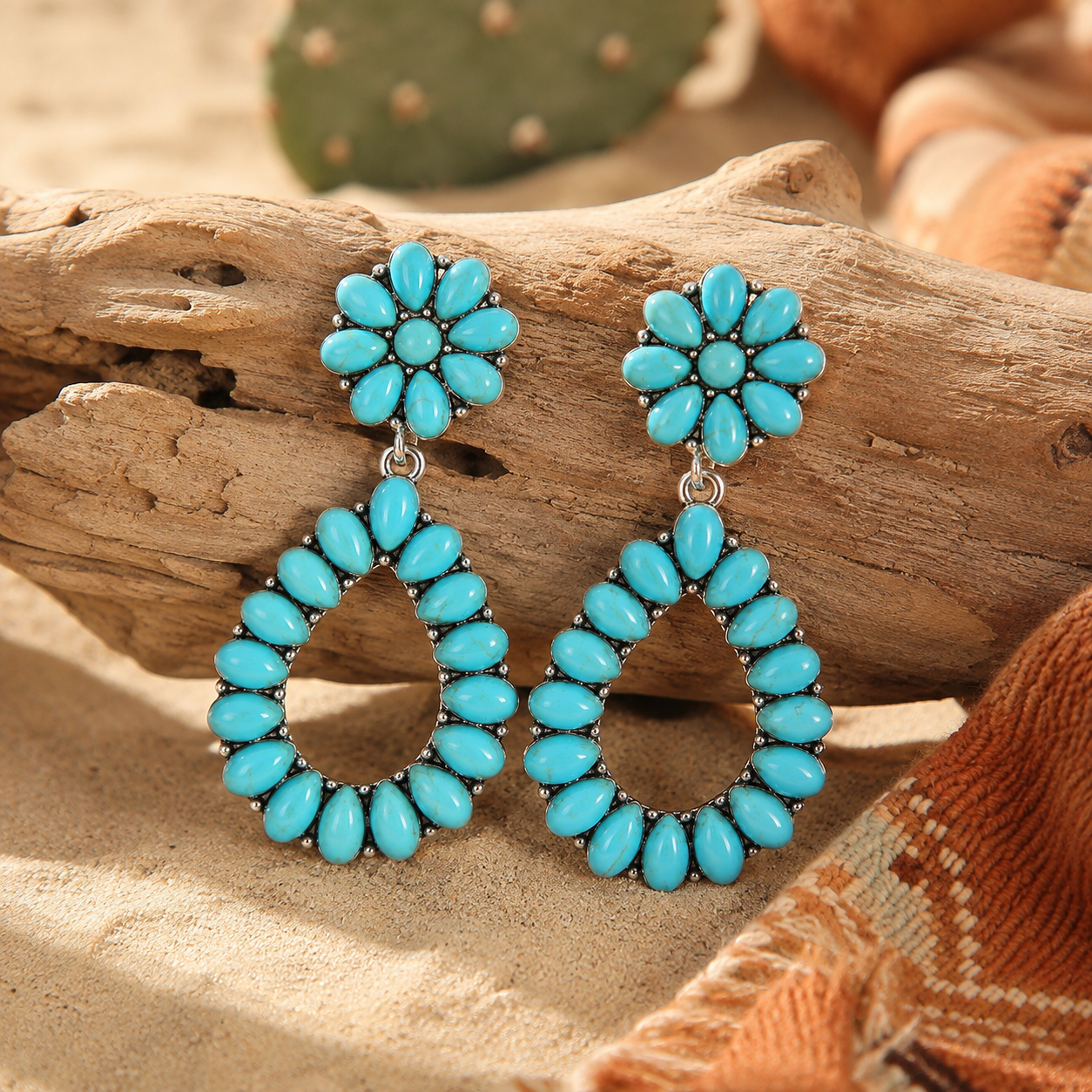 Boho Style Turquoise Earrings