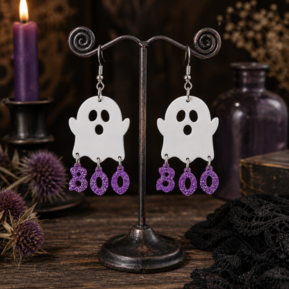 Halloween Ghost Sequin Earrings