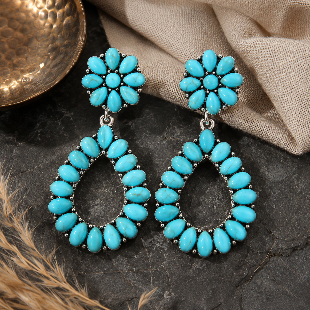 Boho Style Turquoise Earrings