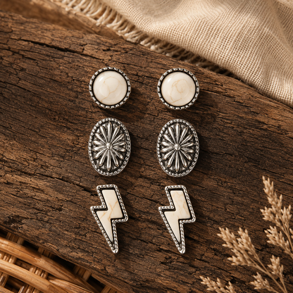 Bohemian Earrings Set of Three