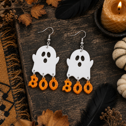 Halloween Ghost Sequin Earrings