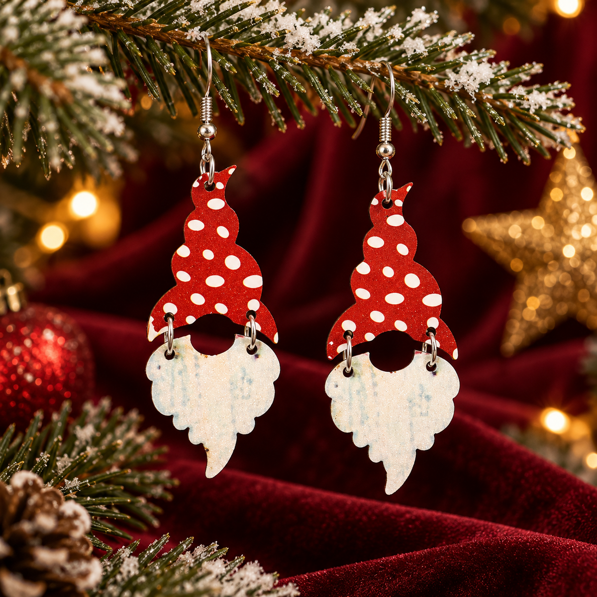 Simple Bohemian Christmas Earrings