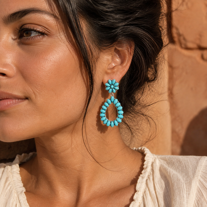 Boho Style Turquoise Earrings