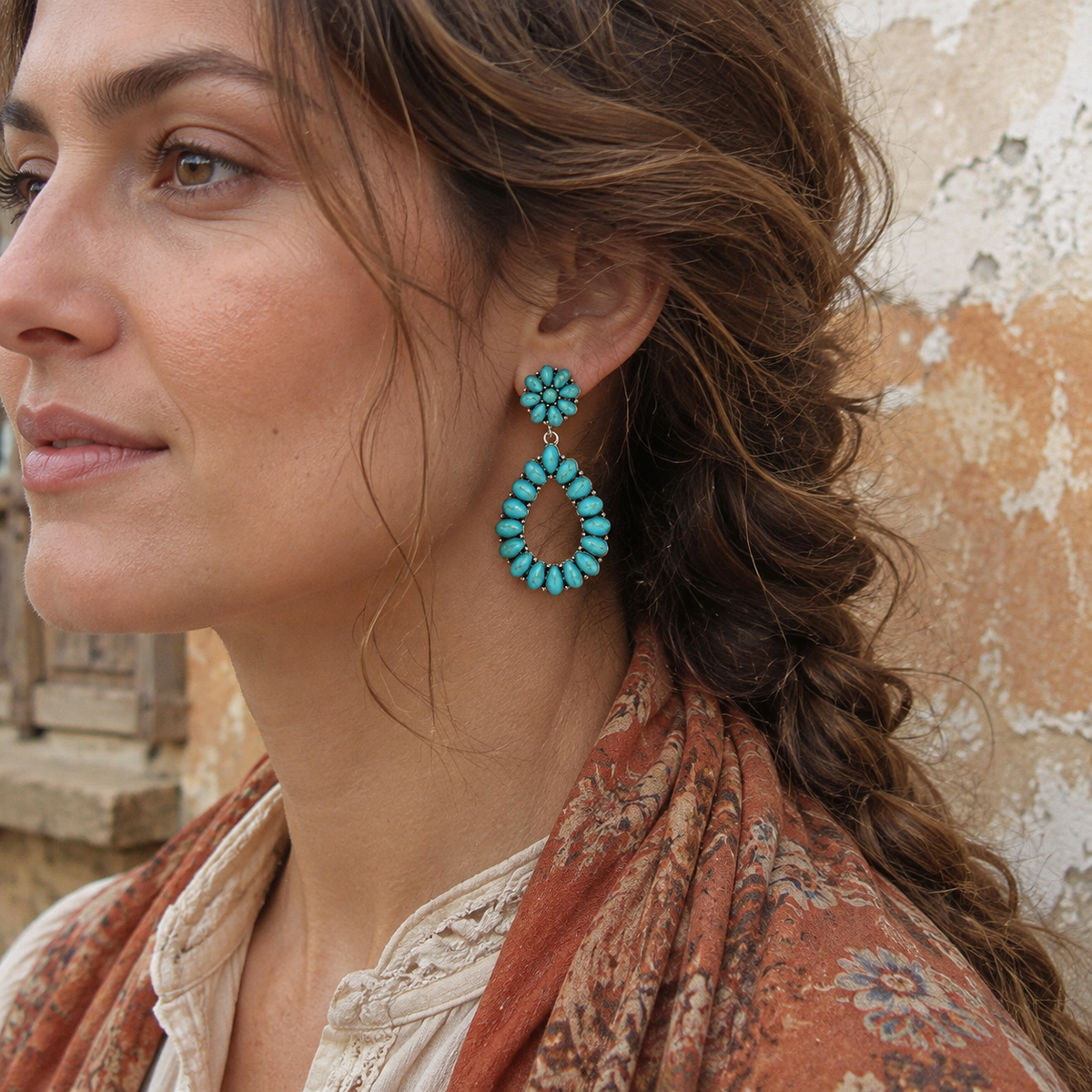 Boho Style Turquoise Earrings