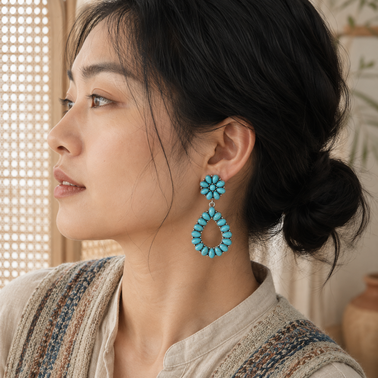 Boho Style Turquoise Earrings