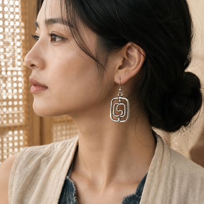 Retro Spiral Hollow Earrings