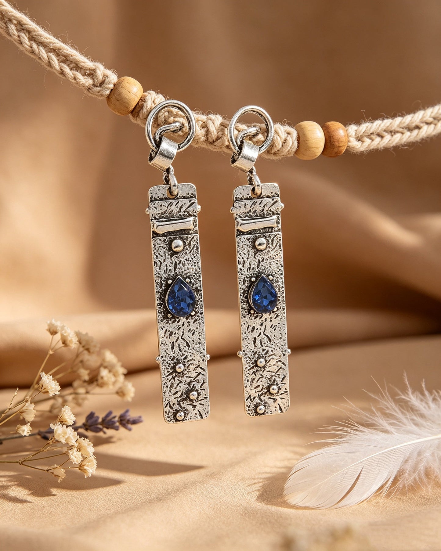 Waterdrop Sapphire Personalized Earrings