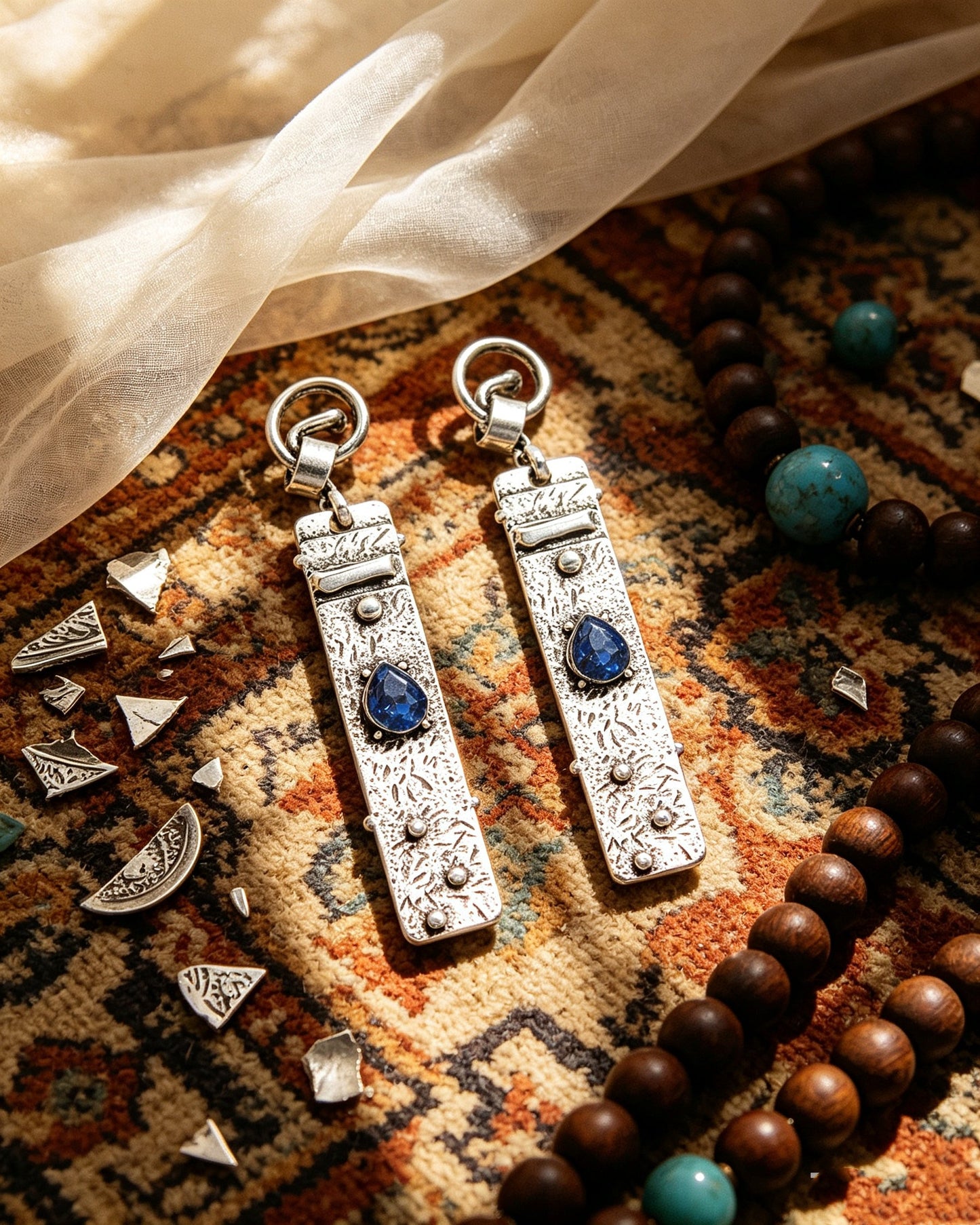 Waterdrop Sapphire Personalized Earrings
