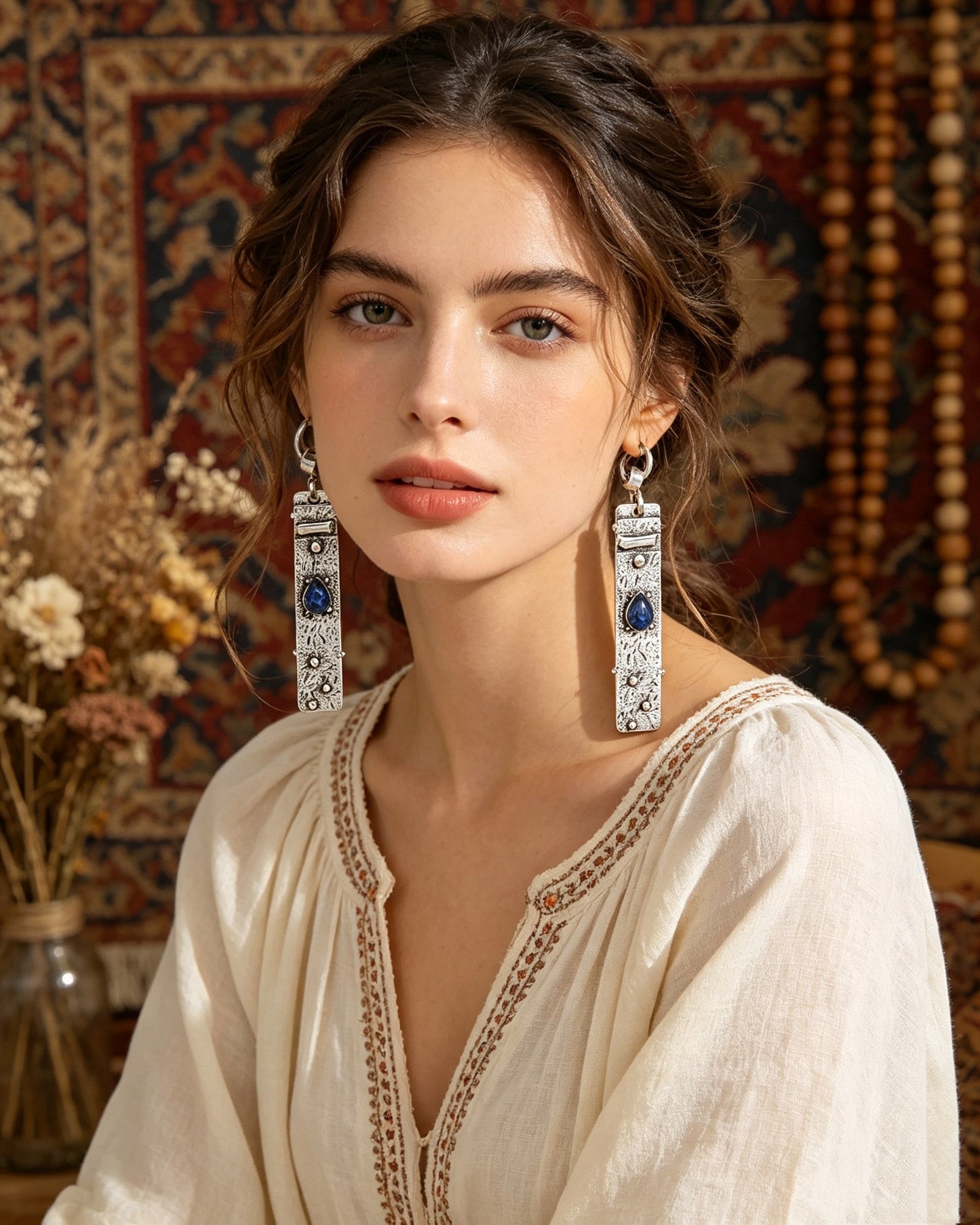Waterdrop Sapphire Personalized Earrings