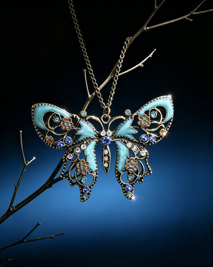Hollowed-Out Butterfly Necklace