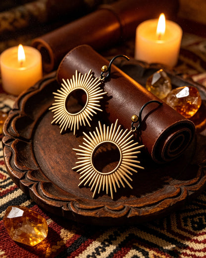 Recessed Sun Personality Earrings