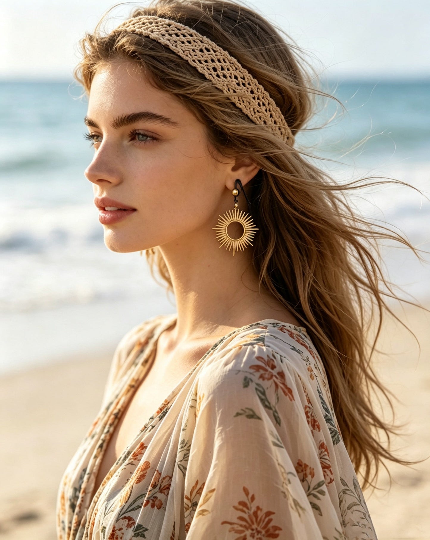 Recessed Sun Personality Earrings