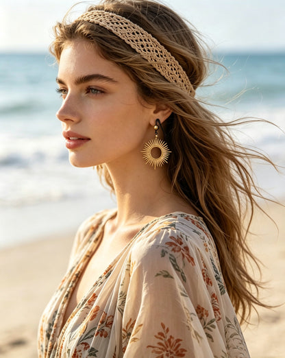 Recessed Sun Personality Earrings