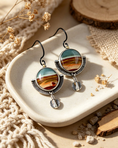 National Style Lustrous Earrings