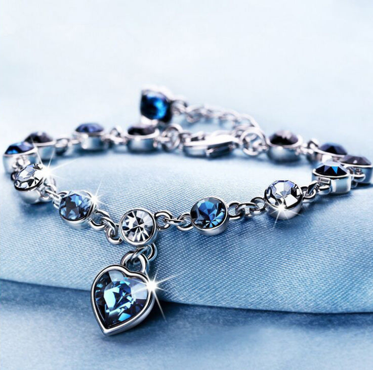 Ocean Heart Austrian Crystal Bracelet