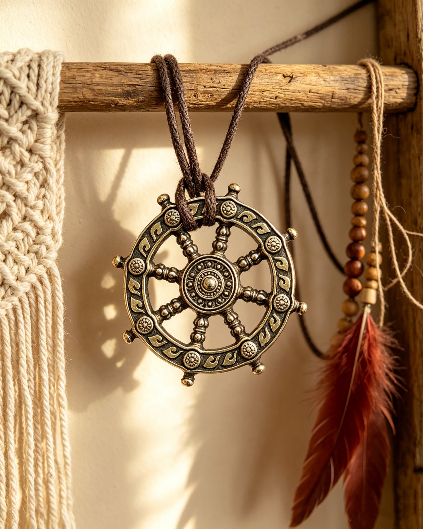 Rudder Pendant Bronze Necklace
