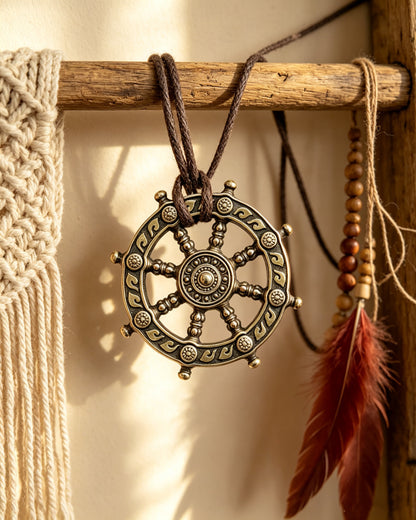 Rudder Pendant Bronze Necklace