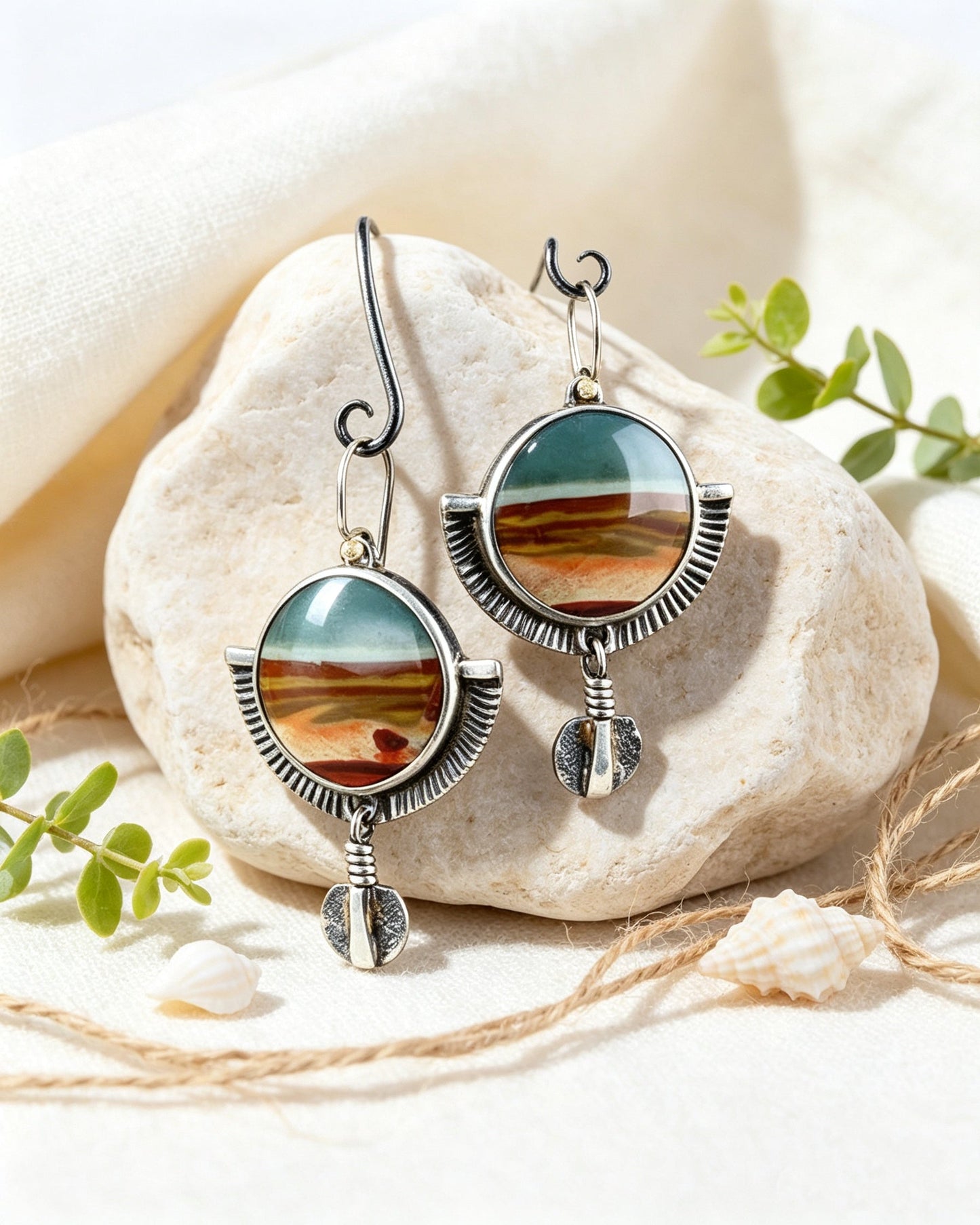 National Style Lustrous Earrings