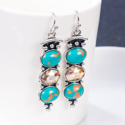 S925 Vintage Turquoise Earrings