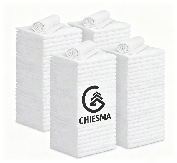 CHIESMA Microfiber Streak-Free Cleaning Cloths Reusable Lint-Free Washable for Kitchen Car Windows Bathroom Floors