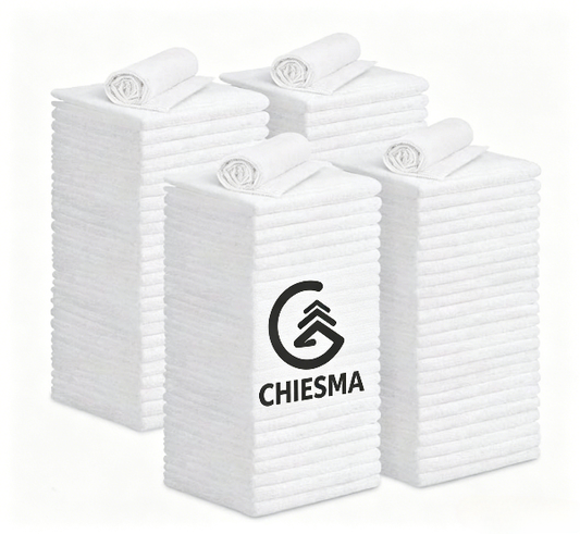 CHIESMA Microfiber Streak-Free Cleaning Cloths Reusable Lint-Free Washable for Kitchen Car Windows Bathroom Floors