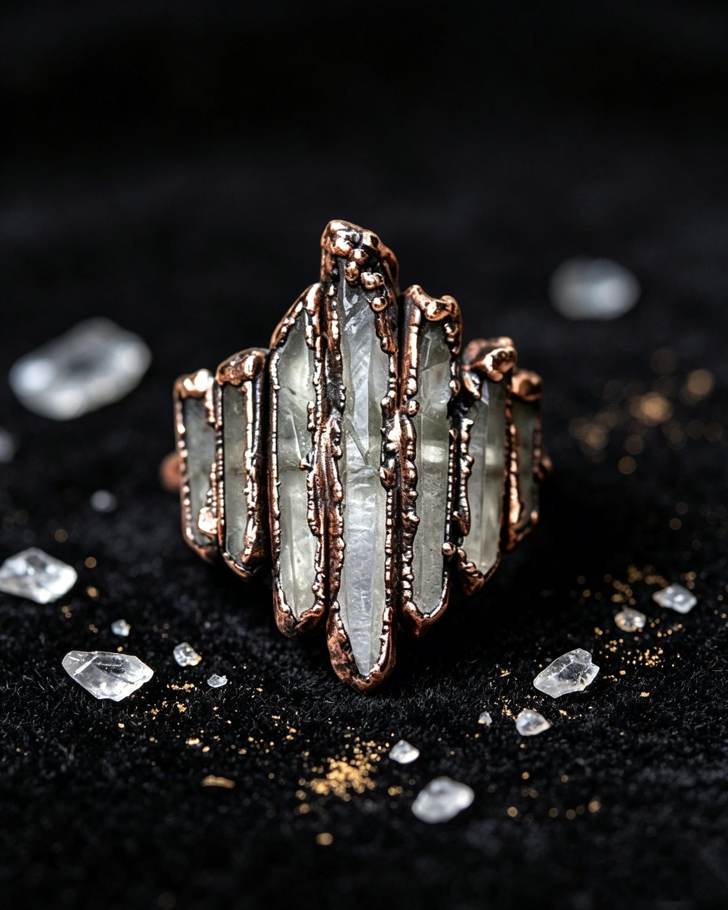 Irregular-Shaped Rock Bordering Ring