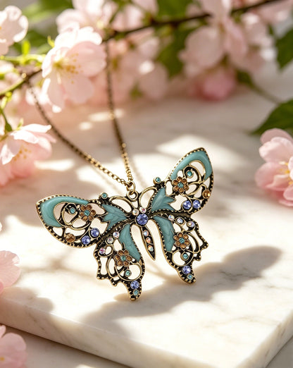 Hollowed-Out Butterfly Necklace