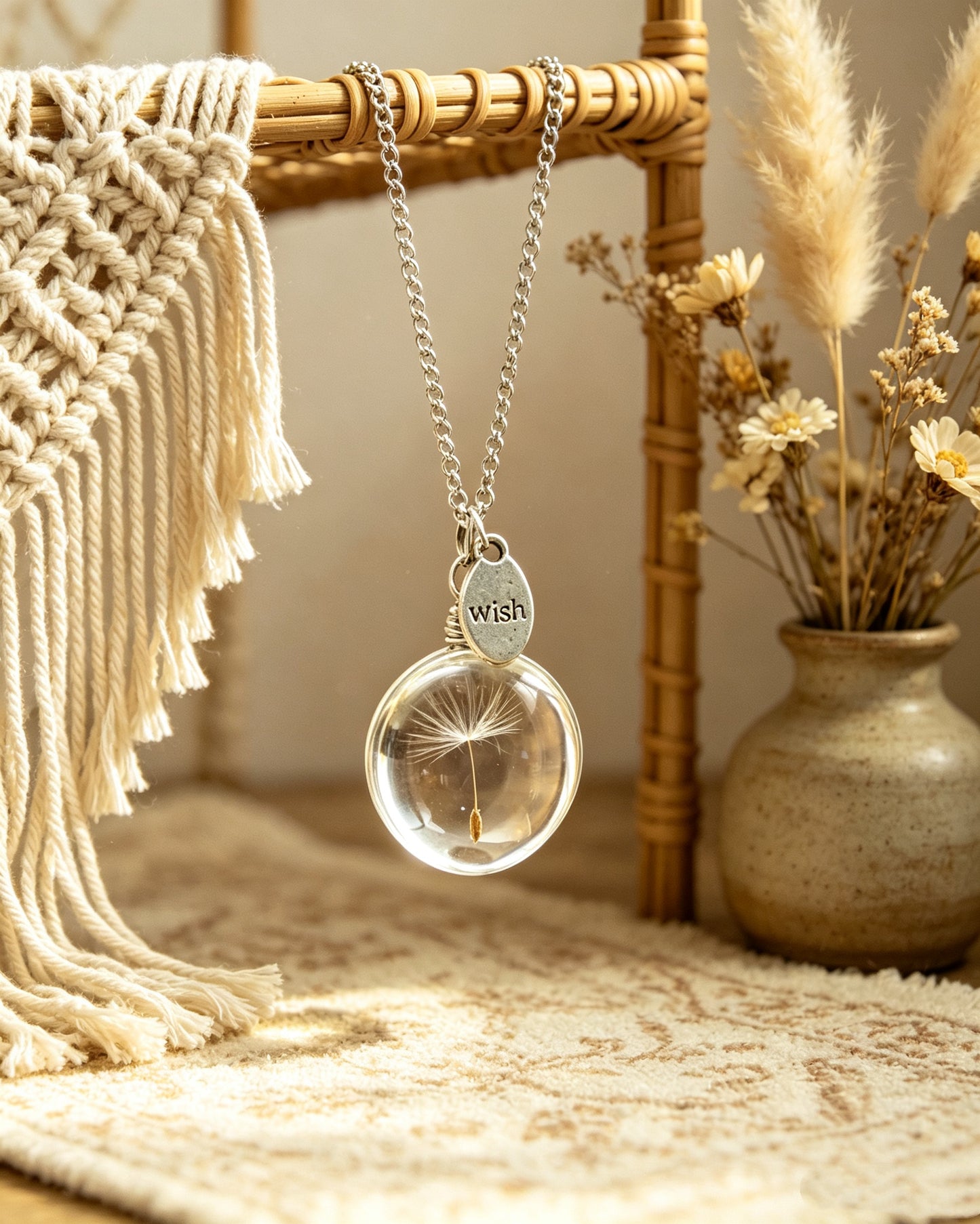Dandelion Time Gem Necklace