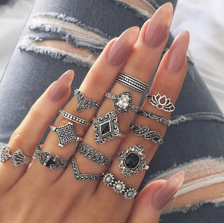 Retro Joint Ring Set