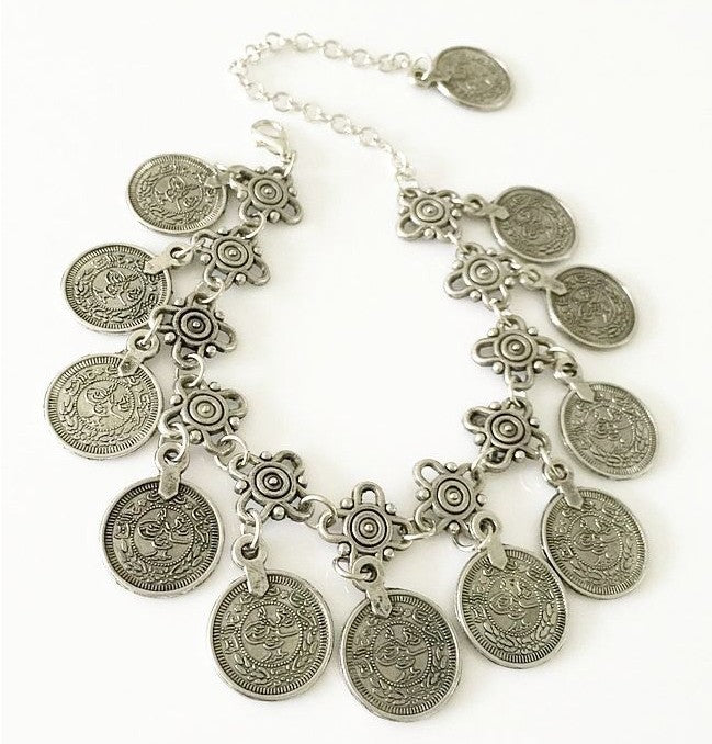 DIY Vintage-style Coin Anklet